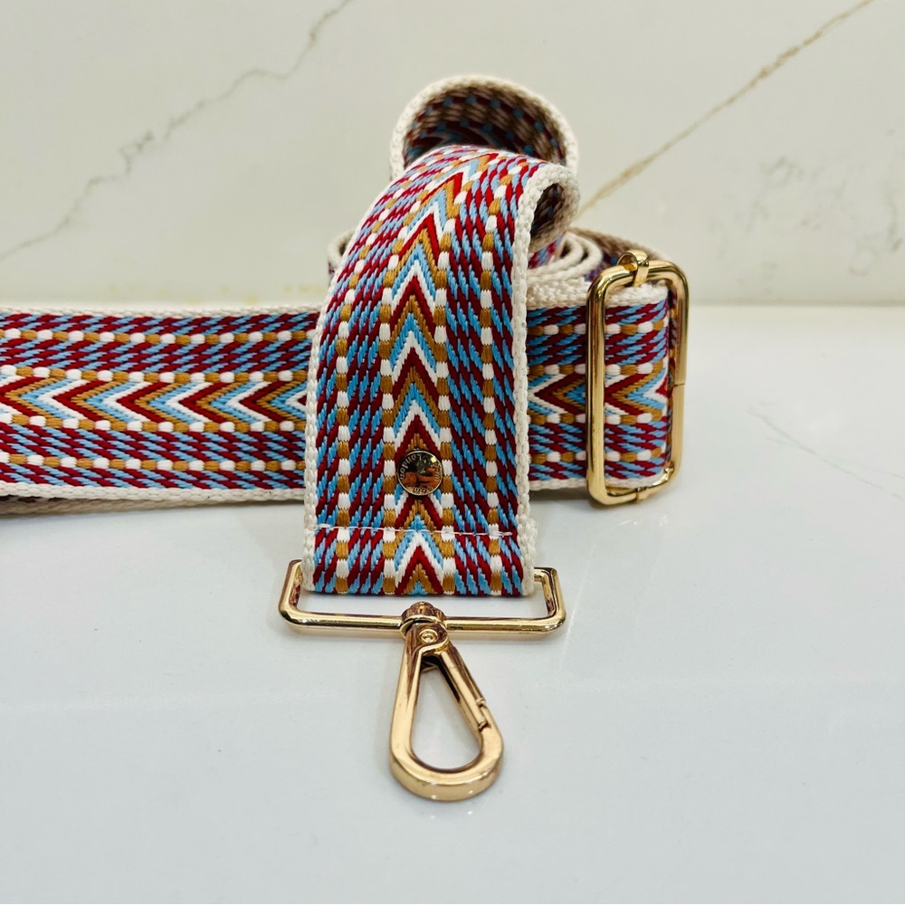 Source Unknown Multicolor Chevron Bag Strap - image 2